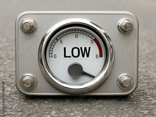 Car petrol gauge: Close-up ...