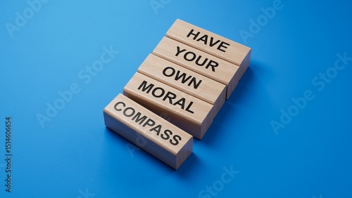 Bild auf Leinwand Have your own moral compass symbol