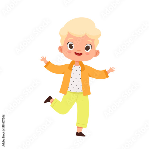 Childhood Joy: A playful child is full of happiness, showing pure joy and happiness.