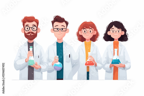 Team of Scientists Research Lab Chemistry Innovation