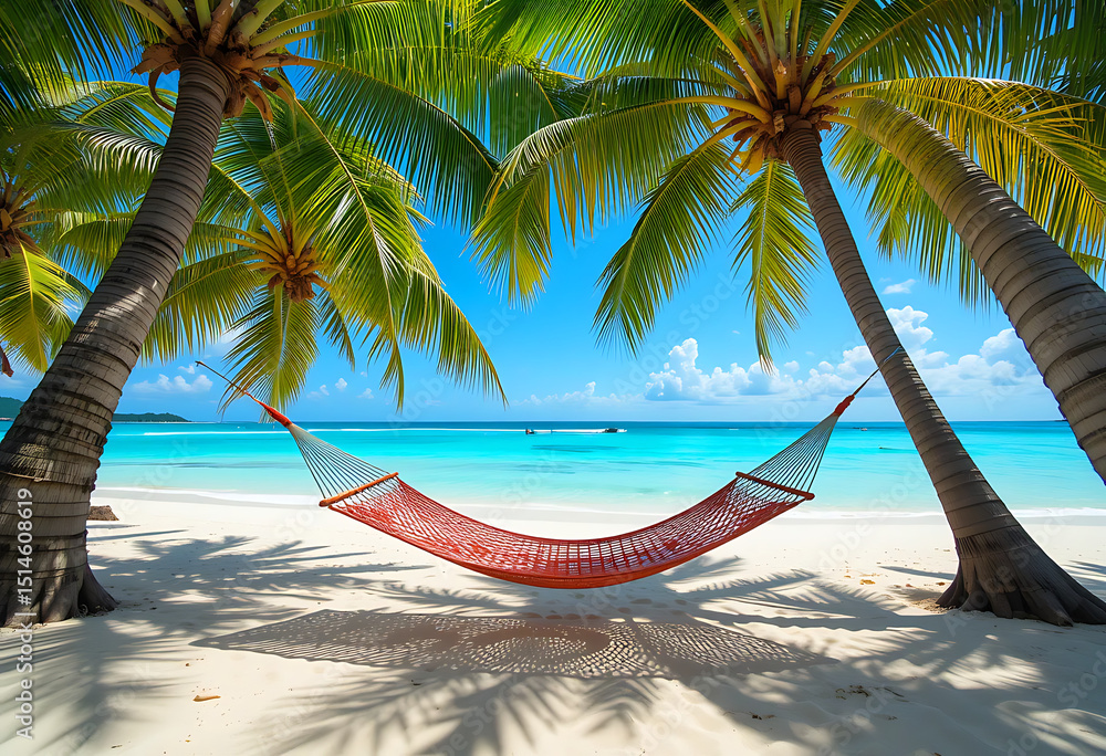 Fototapeta premium hammock on coconut tree