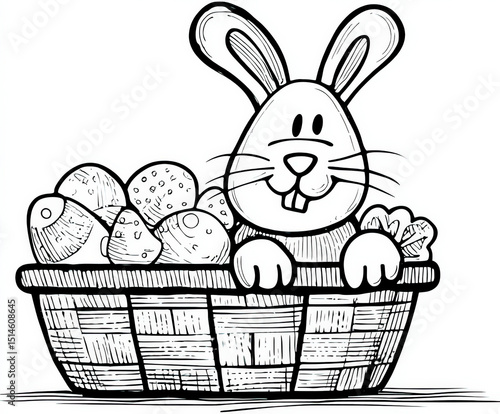 Bunny with a basket of eggs...