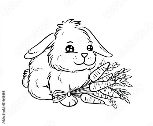 Bunny with a bunch of carro...