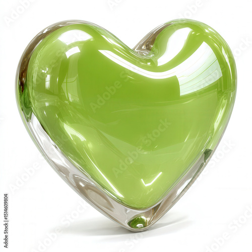 green heart isolated