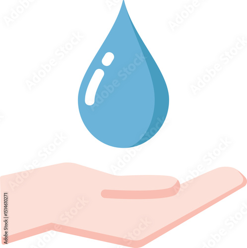 Save Water Flat Icon