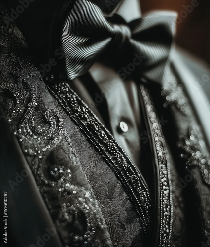 man wearing black suit isol...