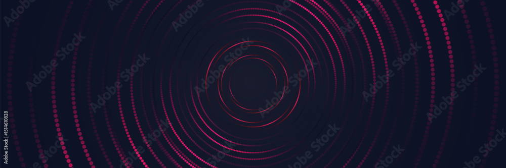 Obraz premium Futuristic abstract background. Glowing circle line design. Modern shiny red geometric lines pattern. Future technology concept. Suitable for posters, banners, covers, presentations. Eps10