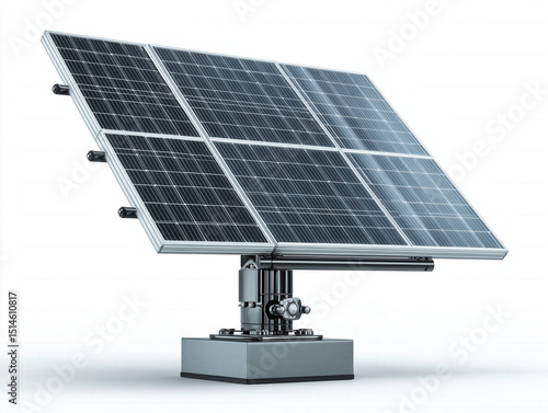 Solar panel isolated on a w...
