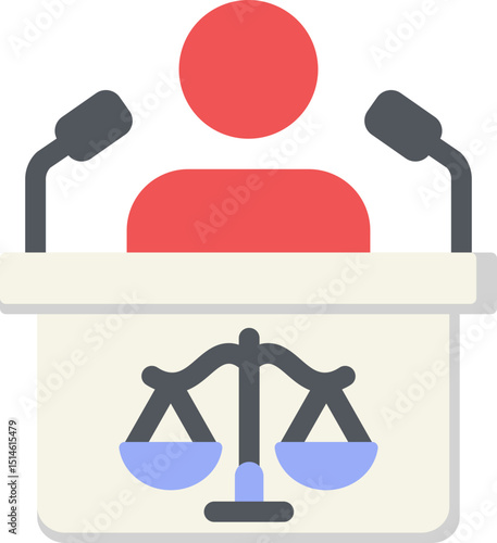 Witness Statement Flat Icon