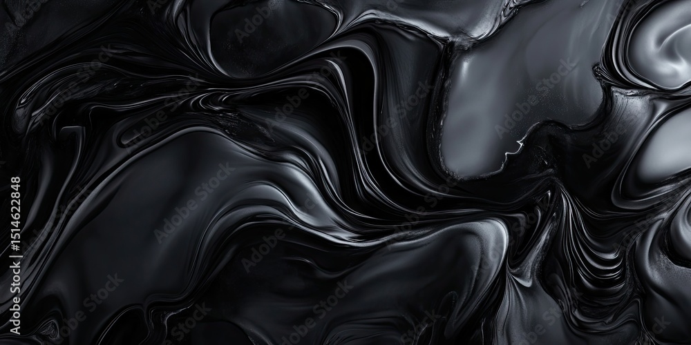 Obraz premium Dark Abstract Liquid Flowing