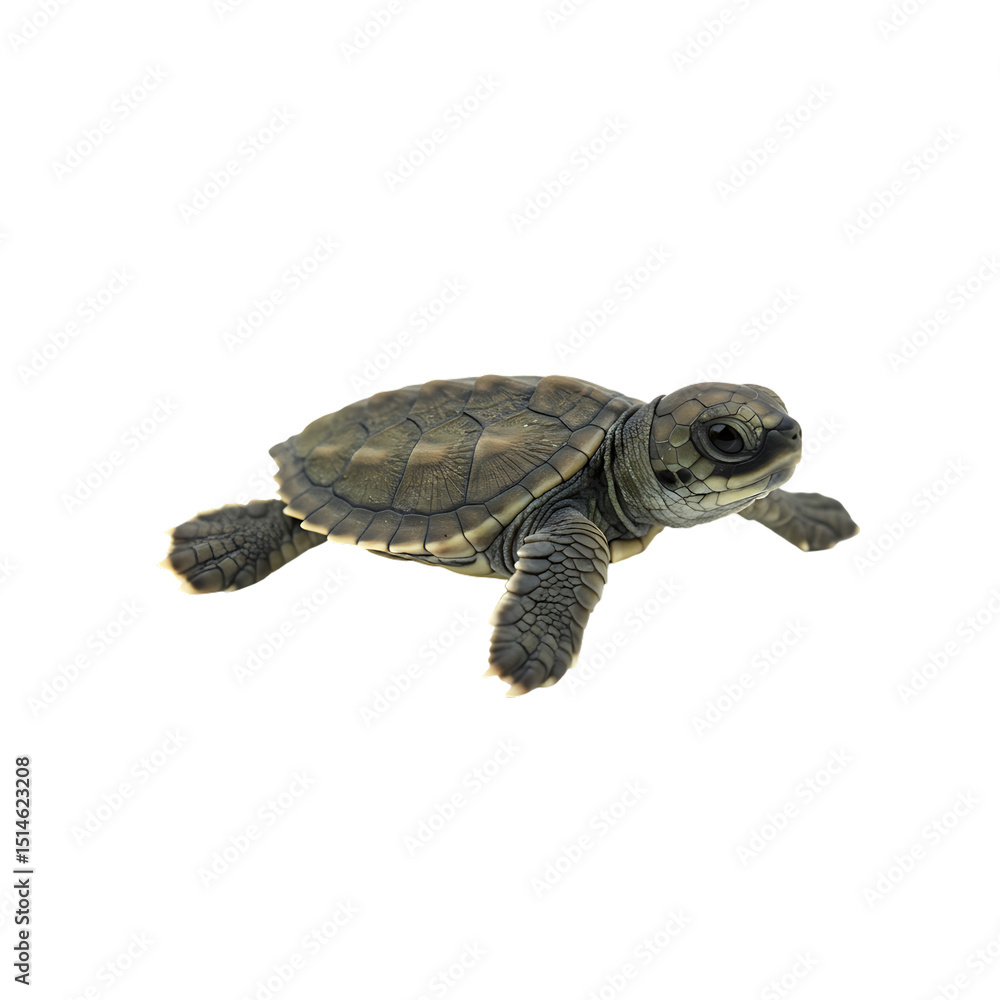 Obraz premium Baby Sea Turtle: Hatchling Reptile Closeup