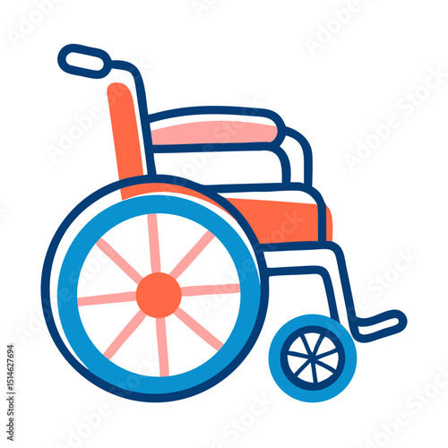 Wheelchair accessibility icon, in pastel colors, for websites and applications