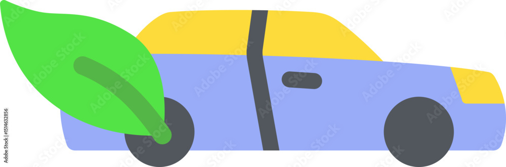 Leaf Car Flat Icon Leaf Car Flat Icon