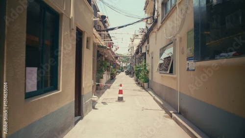 Wallpaper Mural Old architecture and stone paths under golden light in Shanghai. A farewell to the past. Torontodigital.ca