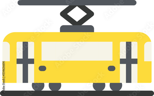 Tram Flat Icon