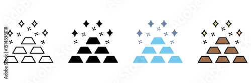 GOLD concept line icon. Simple element illustration.