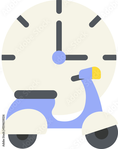 Scooter Time Flat Icon