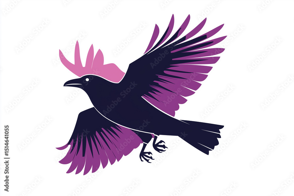 Obraz premium Flying dove of peace vector illustration silhouette with outstretched wings