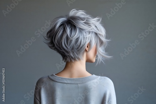 Contemporary Short Grey Hair Look
