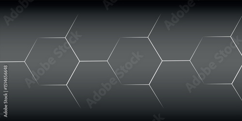 modern abstract hexagon black background banner futuristic business data technology modern concept.