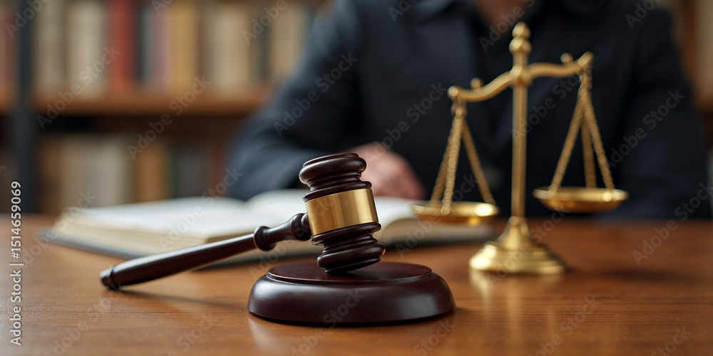 Lawyer working in office. Law and justice concept Lawyer working in office. Law and justice concept