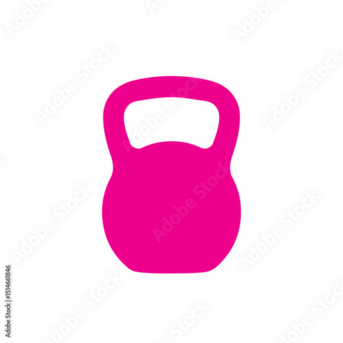 Kettlebell Pink  silhouette vector flat illustration design.