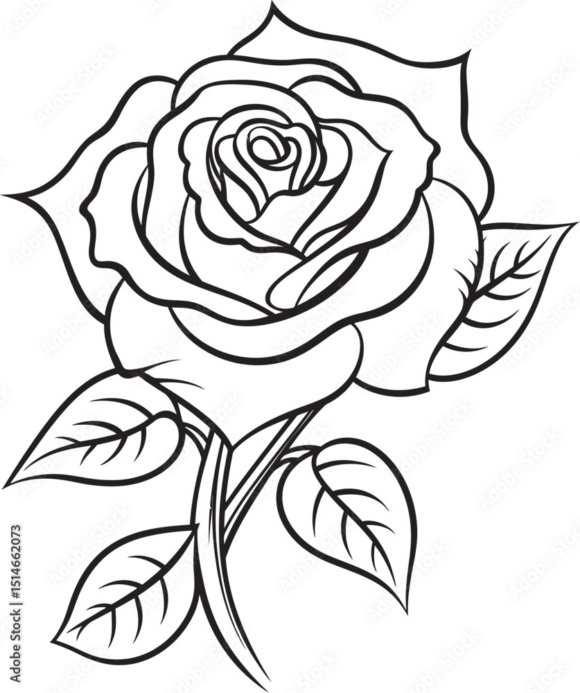 Artistic rose vector logo with bold and delicate black strokes Minimal rose line art vector icon with precise and soft outlines Artistic rose vector logo with bold and delicate black strokes Minimal rose line art vector icon with precise and soft outlines