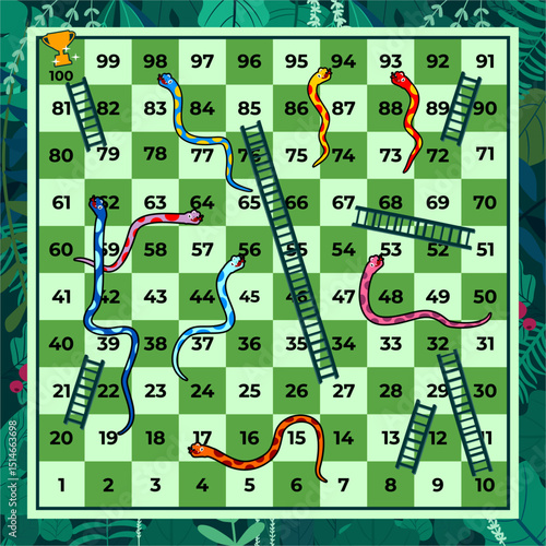 snakes and ladders design board game