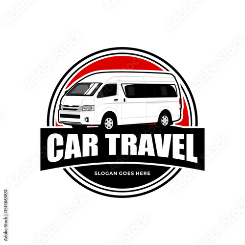 van minivan car travel logo design