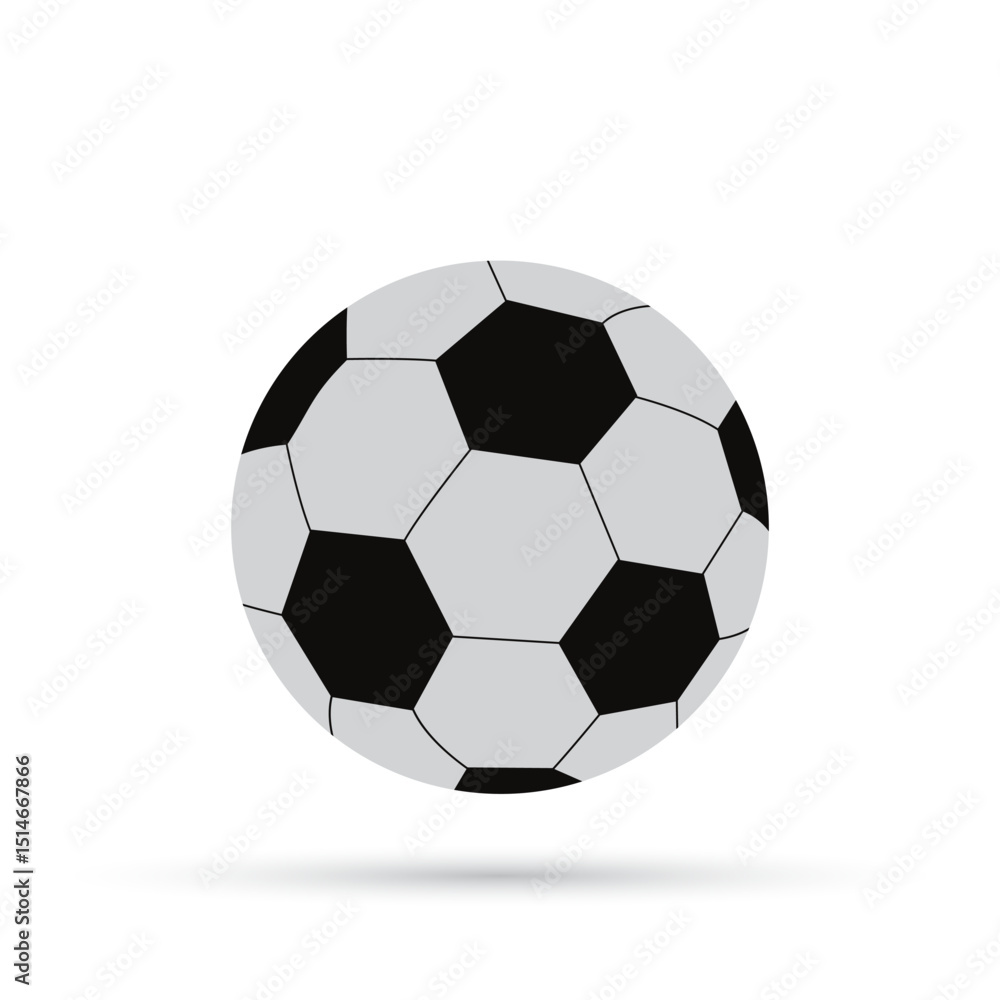 Obraz premium An isolated soccer ball on a white background. Vector illustration