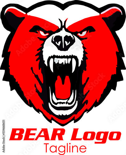 Modern professional grizzly bear logo for a sport team
Bear head outline silhouette cut out vector sticker with Simple Geometric Design of Bear Head and Bear head mascot vector for emblem design Masco