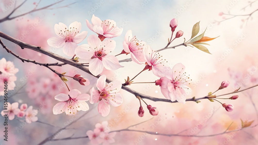 Obraz premium pink cherry blossom