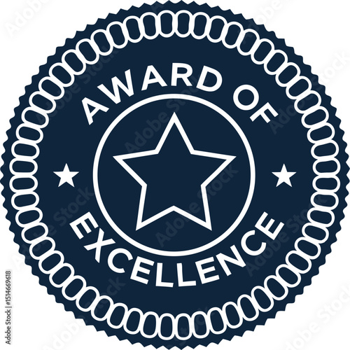 award of excellence pride badge vector illustration design 