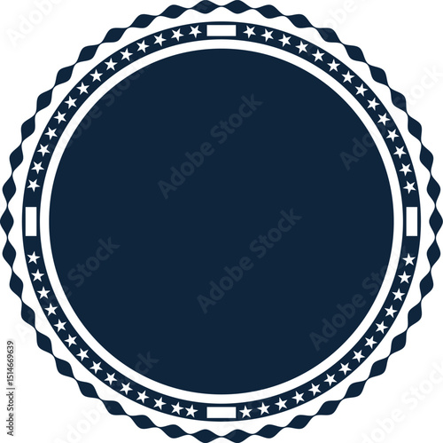 blue round frame 