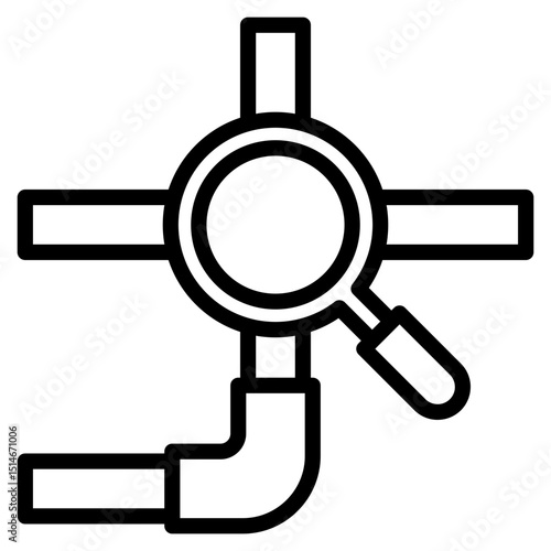 Pipeline Inspection Tool  Icon Element For Design