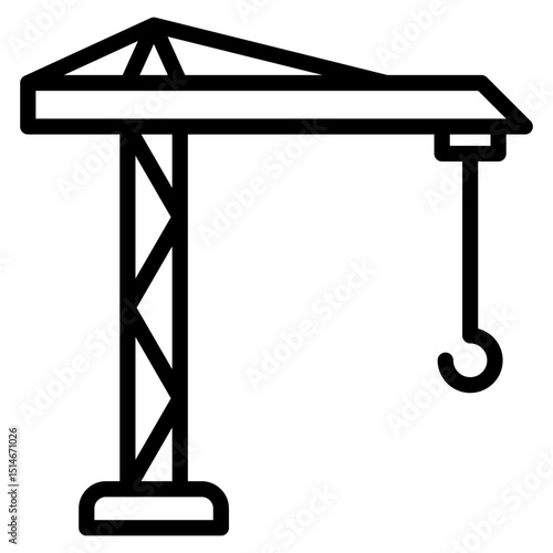Lifting Crane  Icon Element For Design