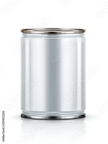 Wallpaper Mural Metallic Tin Can Mockup for Food Packaging with Shiny Finish Torontodigital.ca