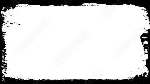 Grunge texture abstract black and white. Grunge border frame. 
