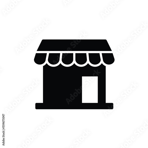 Wallpaper Mural Simple Black Icon of a Shop Building Torontodigital.ca