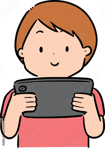 Illustration of man using smartphone
