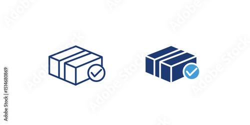 A package with a checkmark, representing successfully delivered shipment.