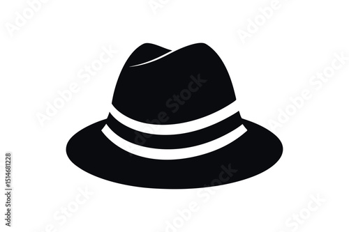 black hat on white background
