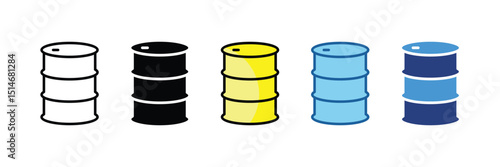 Oil Barrel  Icon Element For Design