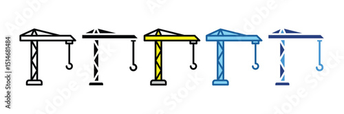 Lifting Crane  Icon Element For Design