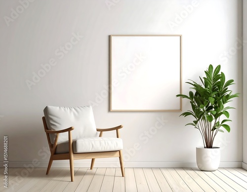 Modern room with framed art