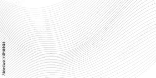 Abstract blue line wave background. Technology abstract lines on white background. Undulate Grey Wave Swirl, frequency sound wave, twisted curve lines with blend effect.