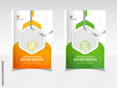 Corporate Business Book Cover design template Set