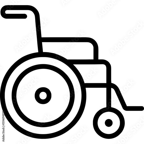 Minimalist wheelchair outline icon