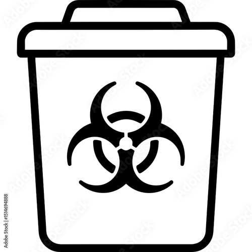 Biohazard bin vector icon design