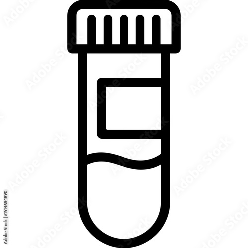 Bold line hospital vial icon